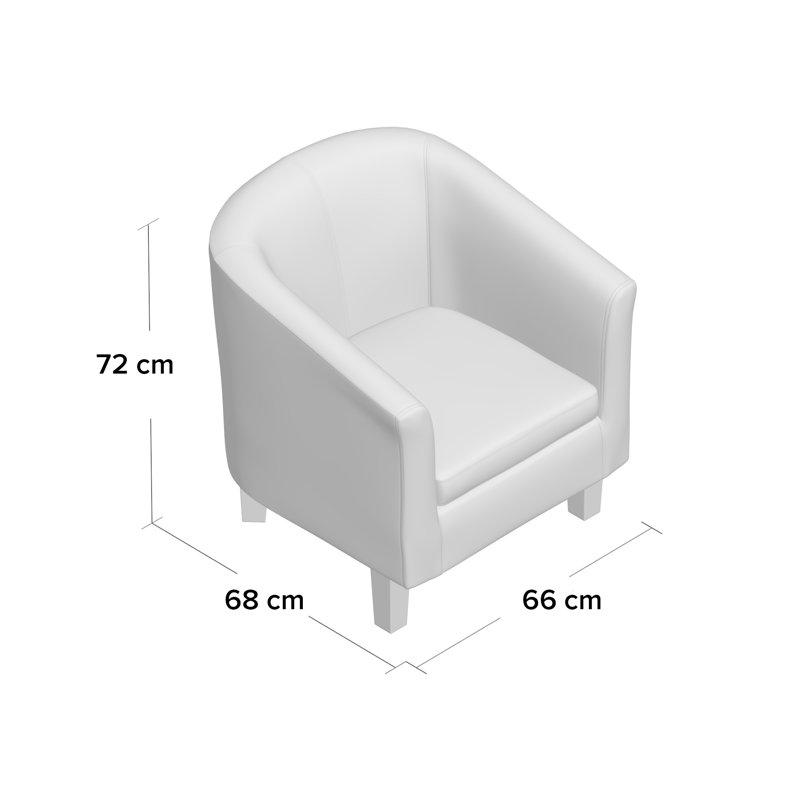 Darlene Faux Leather Armchair, Brown