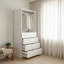 Garde-robe 32 po à quatre tiroirs en bois blanc