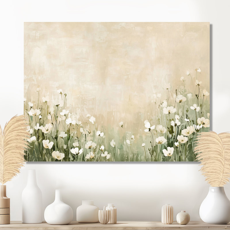 Tranquille fleur de prairies de fleurs sauvages, H 12 po x l 20 po x P 0,84 po