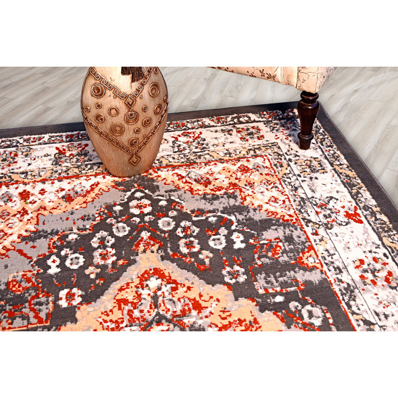 Tapis oriental rouge / beige, Rectangle 2 pi x 4 pi
