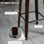 Tabourets de bar noirs, hauteur, de 2 po. Cuir avec repose-pieds et dossier. Rotation à 360 °, pieds en bois massif pour une hauteur de soutien, 2 en noir. Dossier et repose-pieds. Pivot, une base élégante