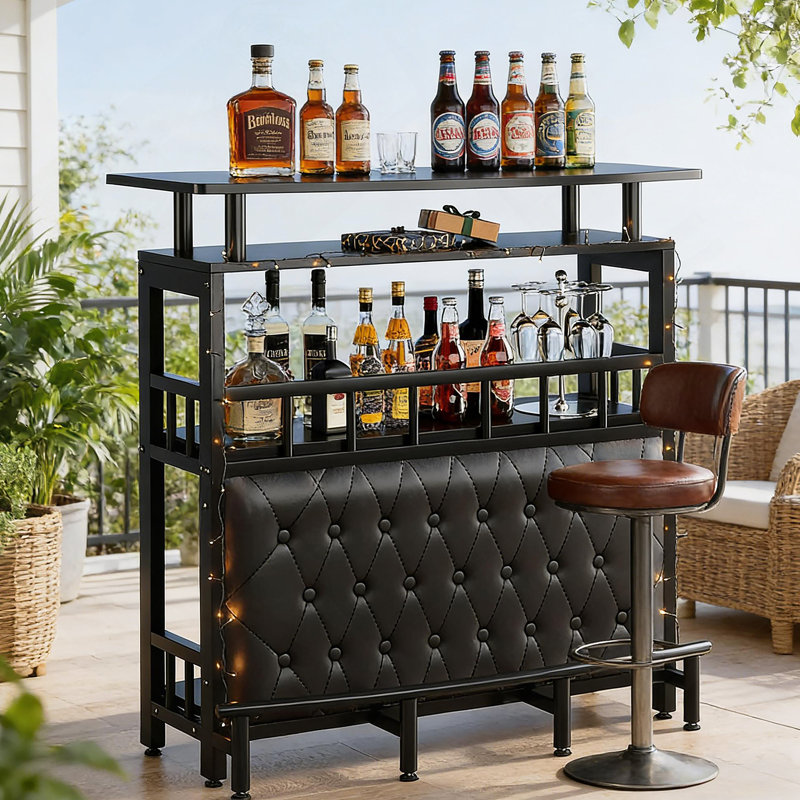 Unité de bar moderne chic, bar de divertissement à domicile, unité de table de conversation (table de bar seulement)