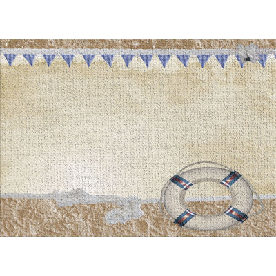 Tapis beige de style nautique