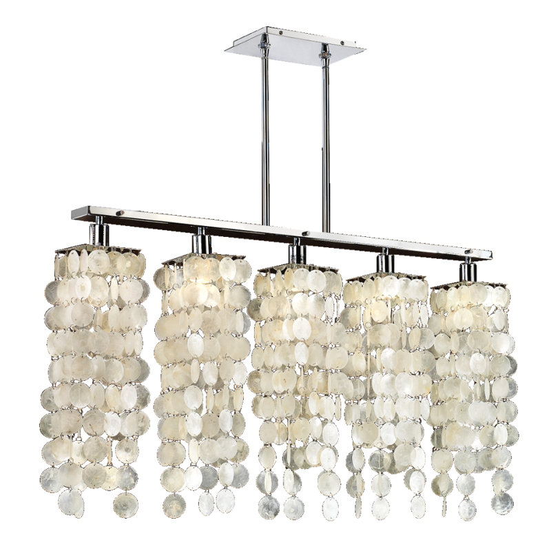 Chappelle 5 - Light Polished Chrome Kitchen Island Pendant