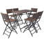 Amesville Patio Dining Set with Rectangular Table-1459303619