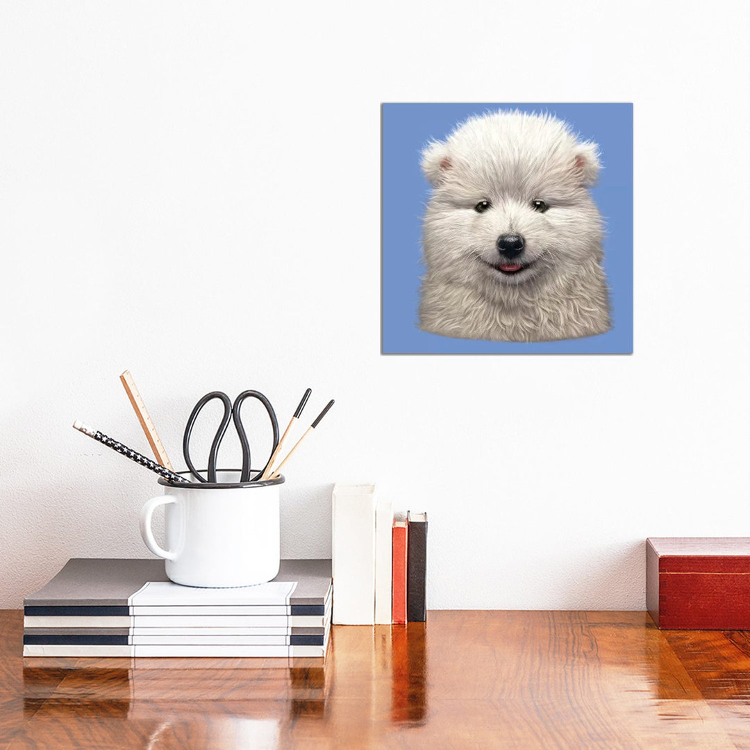 Samoyed Puppy by Vincent Hie - Wrapped Canvas Print