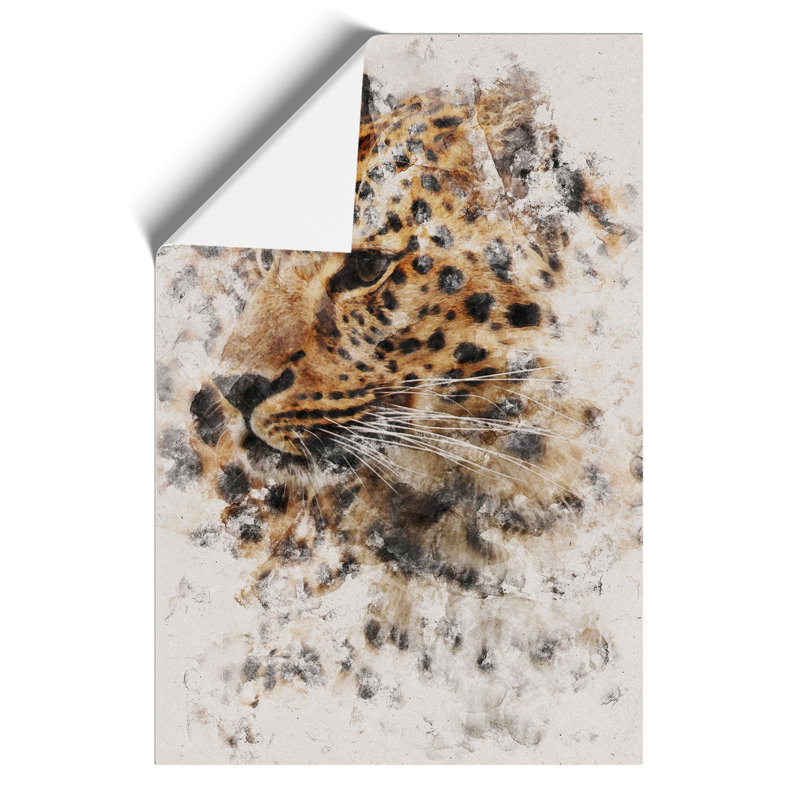 Leopard Watercolour - Frameless Print, 30cm H x 21cm W x 0.1cm D