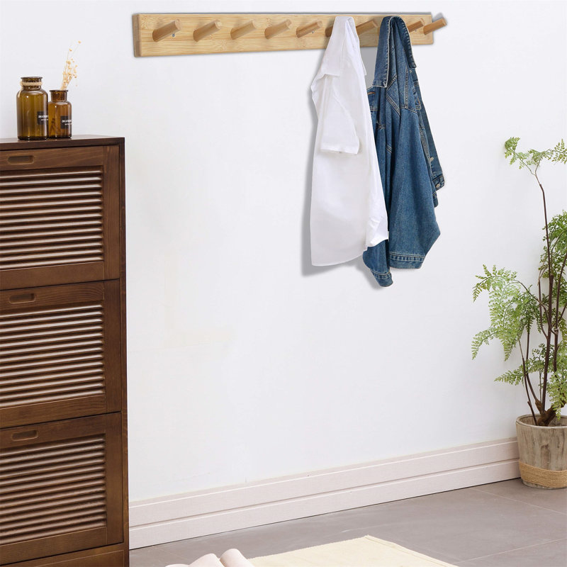 10 - Hook Coat Rack, Brown