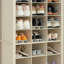 Armoire à chaussures 30 paires avec 31 casiers ouverts, étagère à chaussures verticale 11 niveaux avec tablettes réglables pour le vestibule, la chambre à coucher