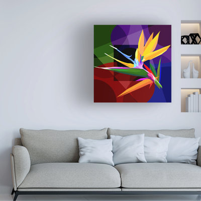 Floral, oiseau du paradis 1, impression sur toile