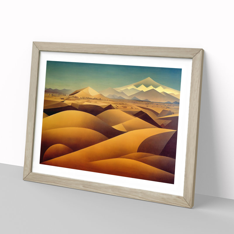 Gorgeous Desert - Single Picture Frame Print, 34cm H x 46cm W x 2cm D, Oak Framed