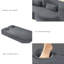 Canapé-lit moderne avec 2 coussins, canapé-lit en tissu convertible rembourré de mousse, matelas pliant simple de 15 po pour le salon, lit d'invité, salle de jeux, aucun assemblage requis-1602460018