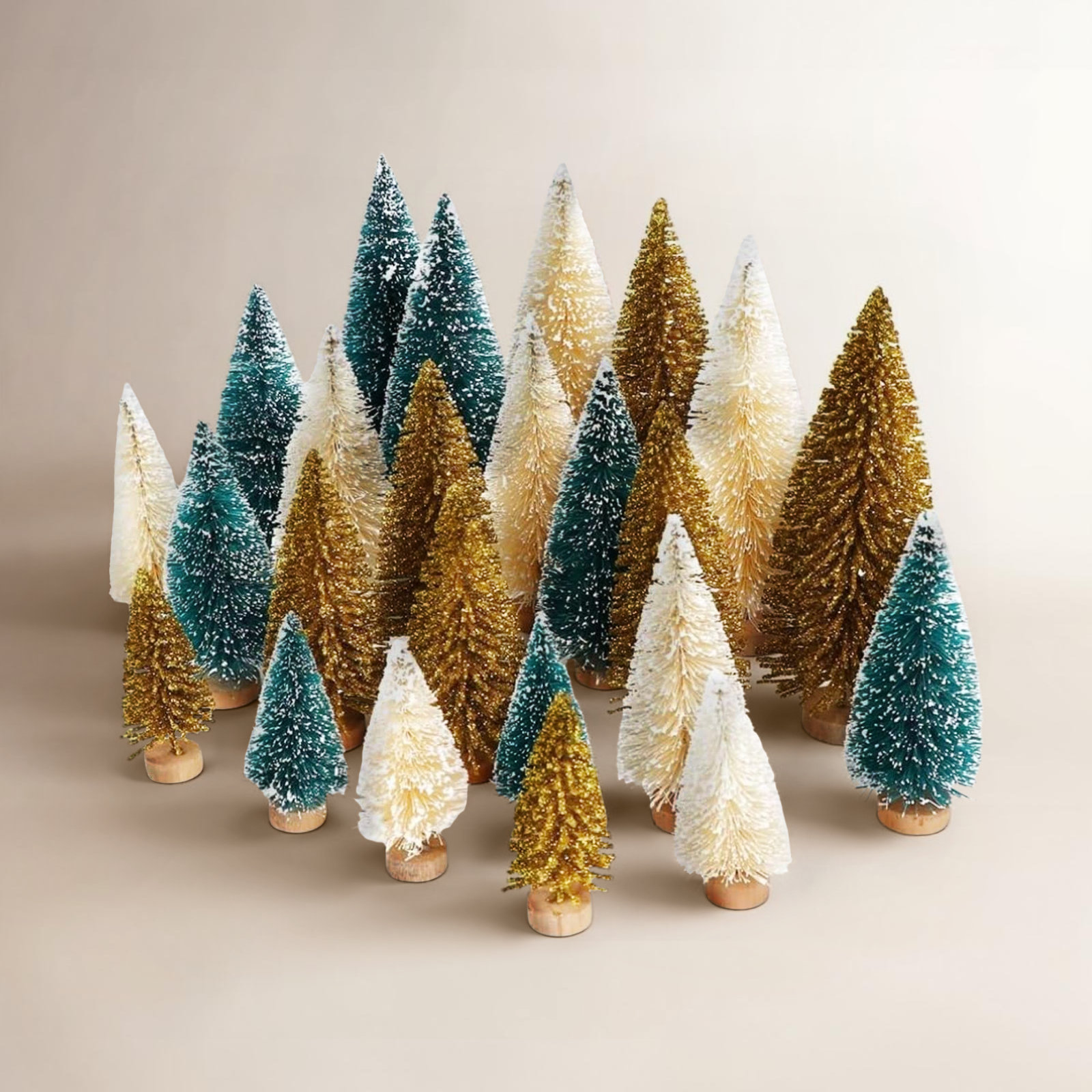 Heeter 24-Piece Mini Bottlebrush Tree Set