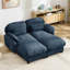 Canapé 2 places Cloud Feel avec repose-pieds amovible, ensemble de canapé modulaire en chenille douillet-669506553