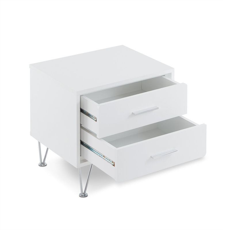 White Finish Accent Table