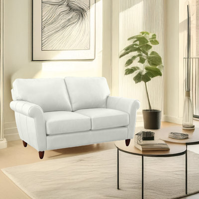 Causeuse en cuir véritable Cherish