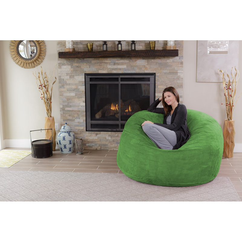 Fauteuil à billes - Fauteuil à billes rond rembourré en mousse à mémoire de forme avec housse amovible et lavable à la machine - Fauteuil à billes avec housse en microfibre douce - Plusieurs tailles et plusieurs tissus lavables à la machine