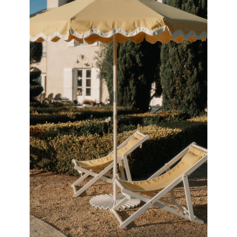 Market 84'' W Umbrella, Yellow/White