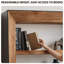 Bibliothèque simple en bois de pin massif rétro