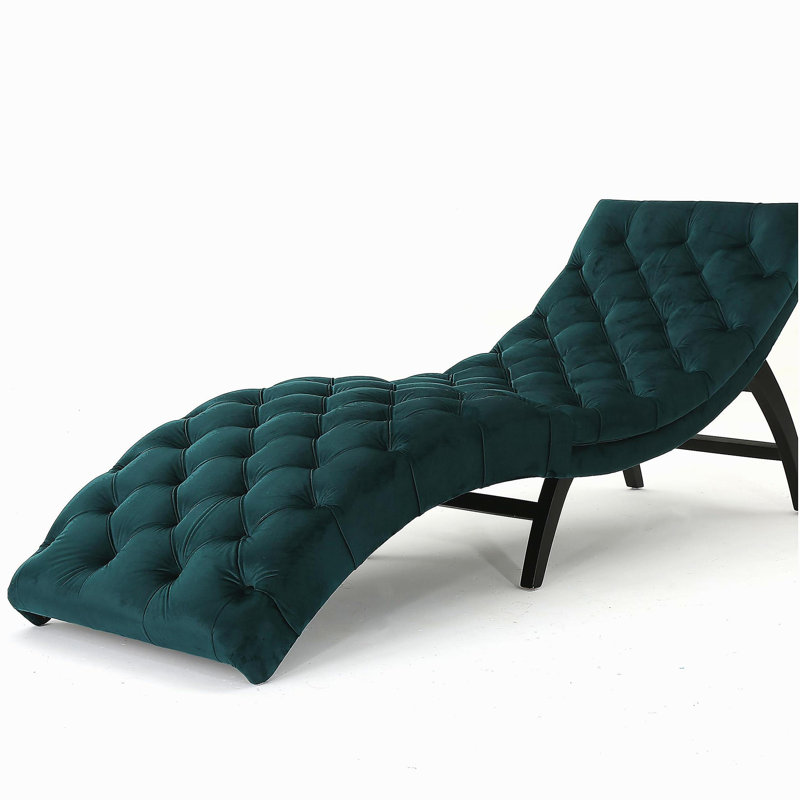 Chaise longue avec tissu en velours