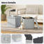 Tufted Square No Pattern Footstool Ottoman with Storage-167370331-167370328