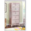 Commode pivotante de style contemporain avec tiroir supérieur doublé de feutre et finition or rose pour un rangement élégant dans la chambre à coucher