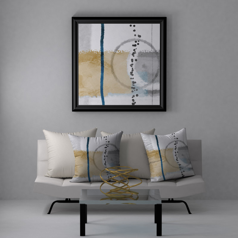 Abstract Reversible Throw Pillow, 20" x 20"