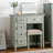31.50"Green Solid Wood Rubber Wood Compact Vanity Table with Flip-top Makeup Area
