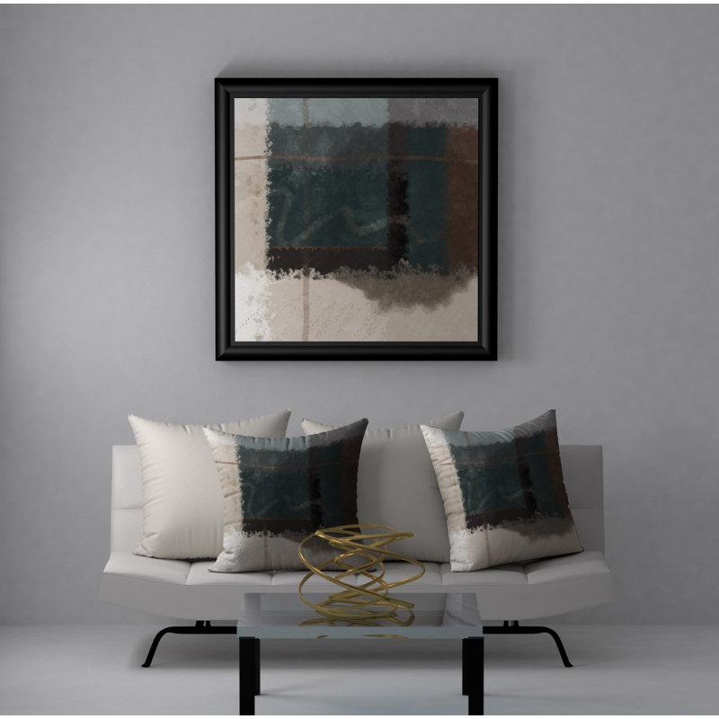 Abstract Reversible Throw Pillow, 24" x 24"