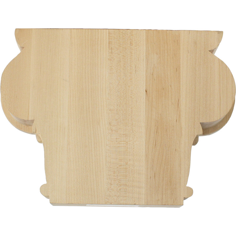 Capitale ionique romaine de Bradford, Merisier, H 9 1/8 po x l 12 7/8 po x P 2 5/8 po (l 6 1/4 po