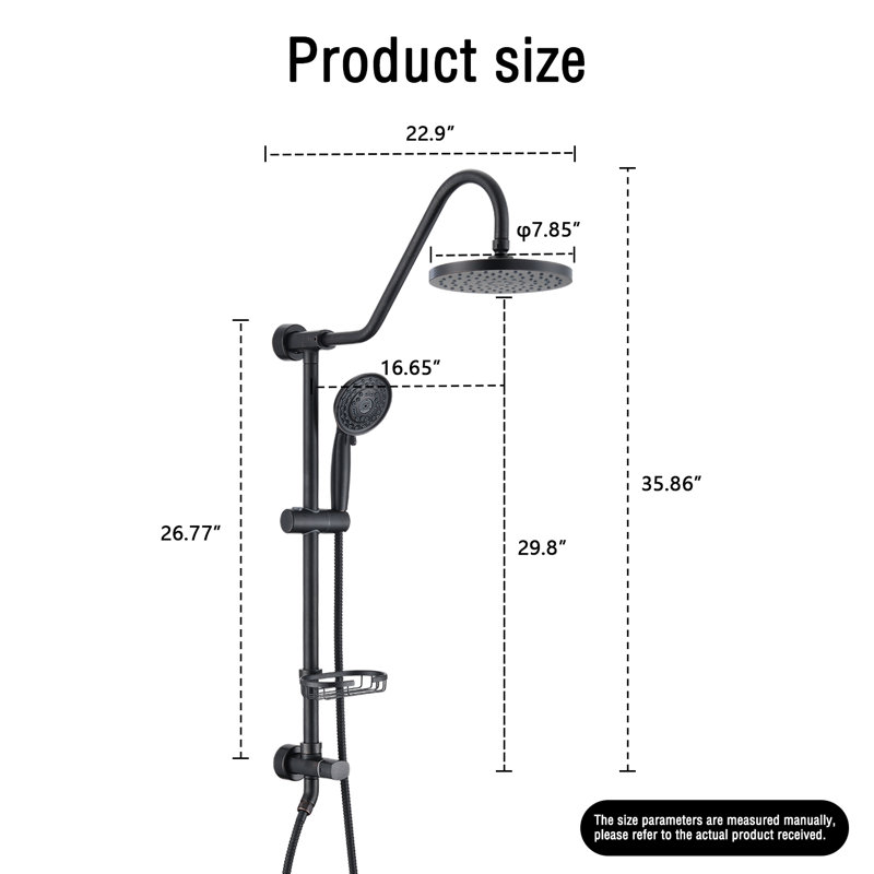 Rain Adjustable Shower Head 2.5 GPM GPM, Oil Rubbed Bronze