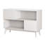 100cm Sideboard Storage Cabinet, 2 Door Wooden Buffet with Ribbed Texture-1371564973
