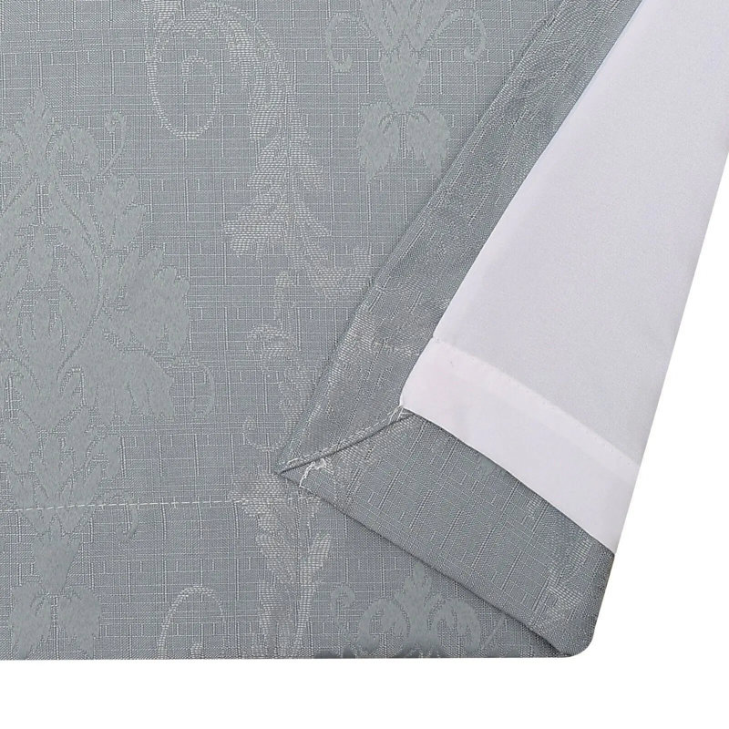 Semi Sheer Curtain Panel Pair, Silver, 116.84cm Width x 137.16cm Drop