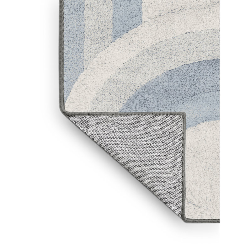 Tapis abstrait moderne et contemporain lavable en machine Tribeca, 7 x 9