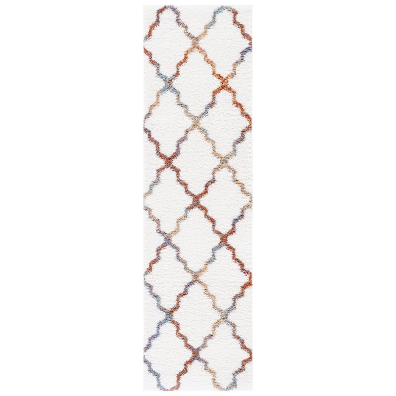 Berber Shag Performance Geometric Rug, Runner 2'3" x 8'