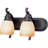 Rainier 2-Light Indoor Foundry Bronze Bath or Vanity Wall Mount with Sandstone Glass Bell Shades