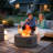 30'' Round Steel Propane Smokeless Fire Pit Table With Lid-341588323