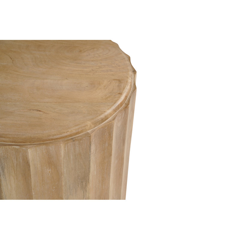 Table de bout en bois massif Josiane, Naturel