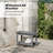 24" Waterproof HIPS Shower Bench, All-Weather Shower Stool, 400 lbs Weight Capacity, Non-Slip Feet, Gray-75284312-75284261