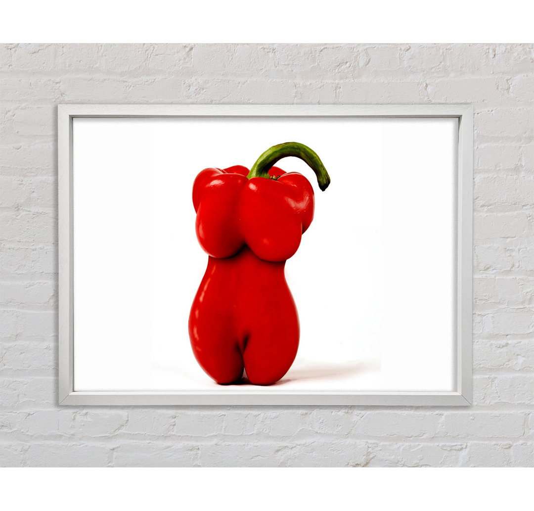 Red Hot Pepper - Einzelner Bilderrahmen Kunstdrucke auf Leinwand