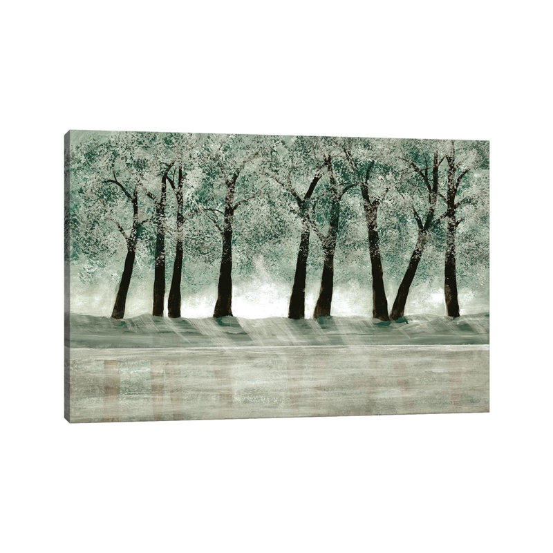 «Green Forest I» par Doris Charest - Estampe numérique sur toile tendue avec châssis, H 40 po x l 60 po x 1,5 po