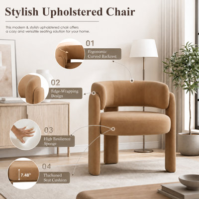 Fauteuil d'appoint demi-tonneau 33 po