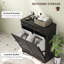 Armoire à linge avec 2 paniers amovibles, armoire à linge inclinable avec 2 tiroirs et 2 portes à panneaux, armoire de rangement pour salle de bain-136255981