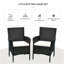 Outsunny 2 PCS Rattan Wicker Dining Chairs with Cushions and Anti-Slip Foot, Patio Stackable Chairs Set for Backyard, Garden, Lawn, Dark Coffee