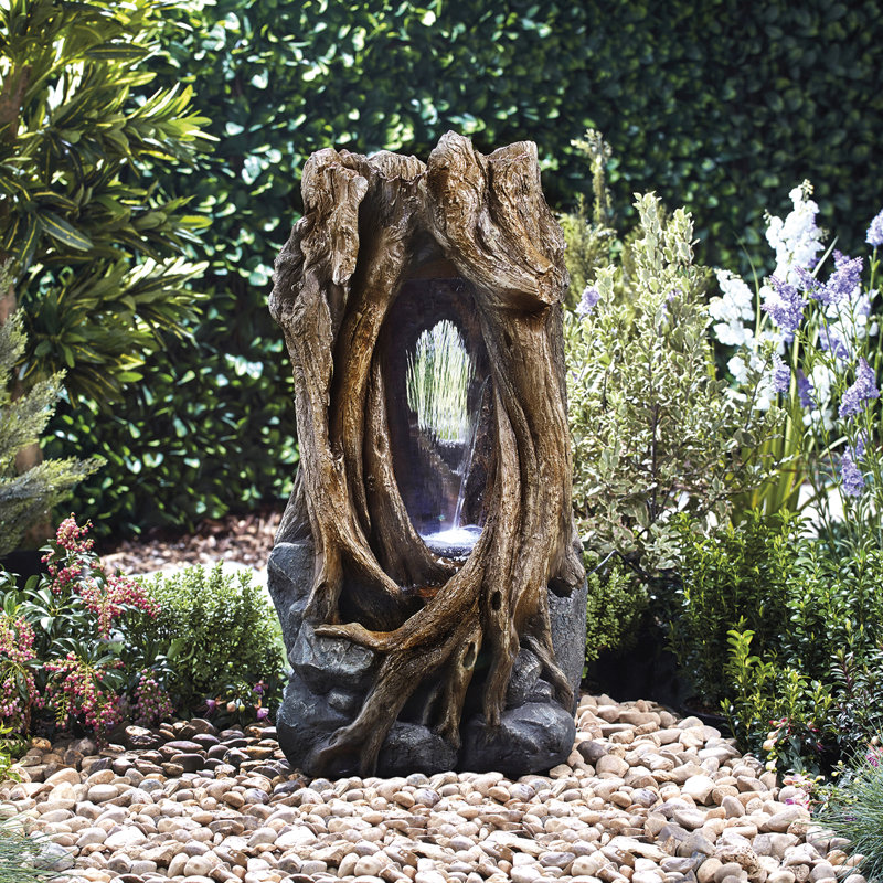 Dawesville Outdoor Weather Resistant Waterfall Fountain with Lights