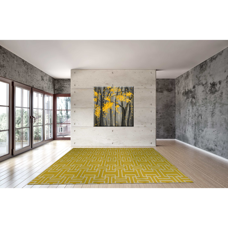 Buster Wool Geometric Indoor Rug, Rectangle 5' x 8'