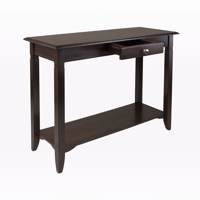 Console à tiroir simple avec tablette ouverte en cappuccino Gael, H 29,91 po x l 39,87 po x P 13,53 po