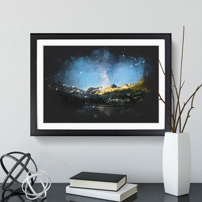 Milky Way Above Bishop California Paint Splash - Picture Frame Graphic Art
