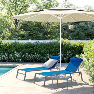 Braaten Adjustable EDP Coated Wrought Iron Frame Breathable Textilence Chaise Lounge Chair by Sol 72 Outdoor
