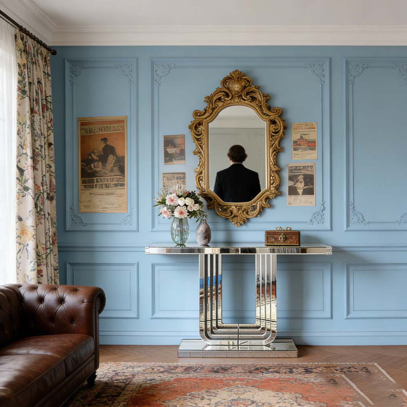 Miroir avec miroir et console